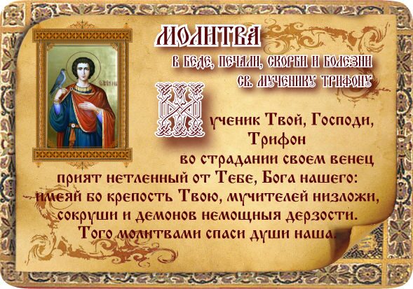 Молитвы для успеха в работе трифону Молитвы для успеха в работе трифону